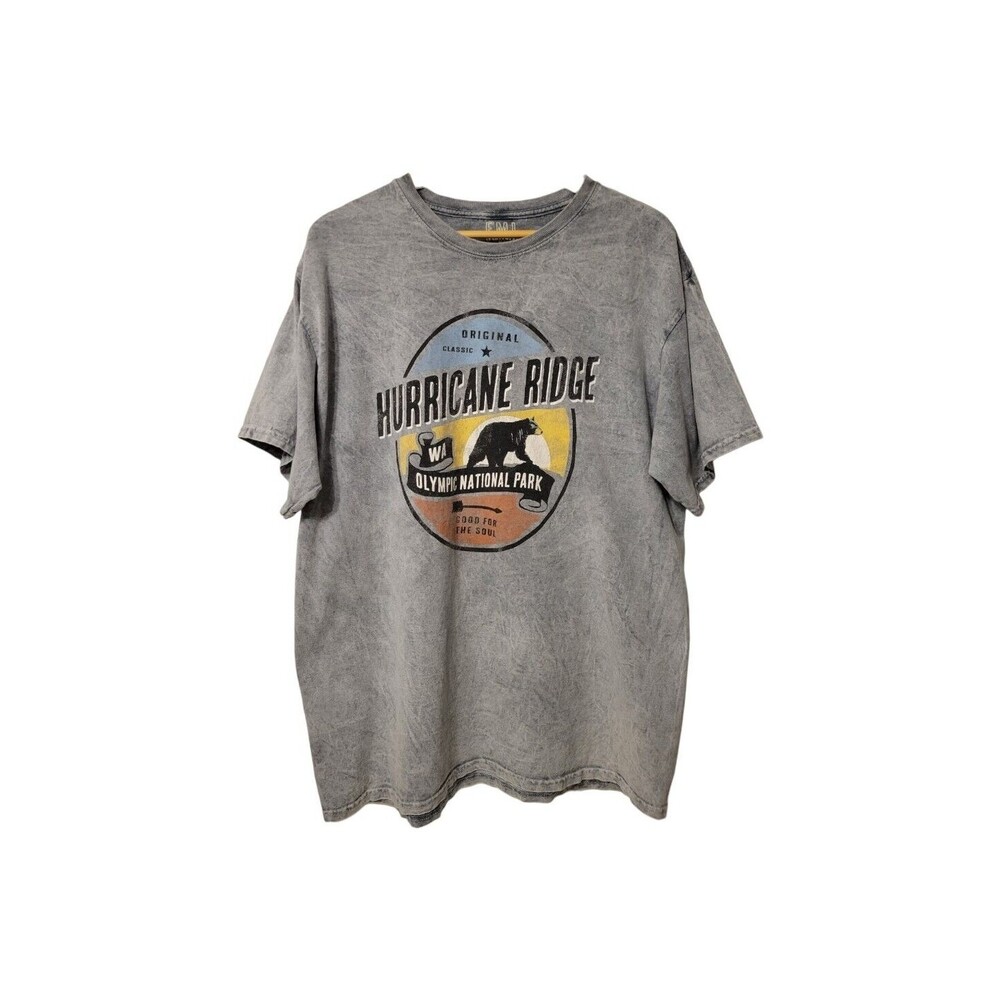 Olympia National Park Tee Men XL Grey 100% Cotton
